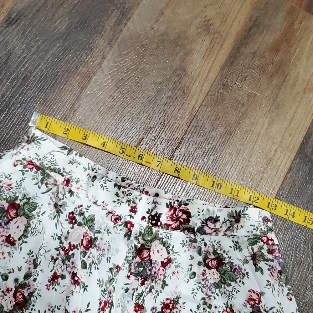 Brooks brothers vintage floral rayon lightweight pocketed skirt - Picture 4 of 7